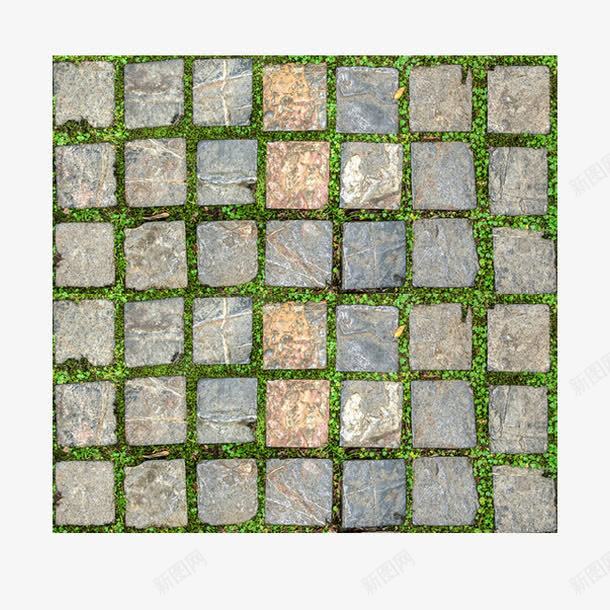 青苔石板路png免抠素材_88icon https://88icon.com 文艺 田园风 石块 石板 石板地面 石板路 青苔