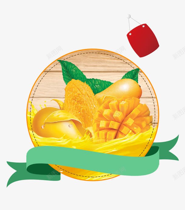 绿色小清新芒果png免抠素材_88icon https://88icon.com H5 PSD分层 几何 夏季 小清新 彩带 新鲜 果汁 树叶 水果 清爽 线条 绿色 背景 芒果