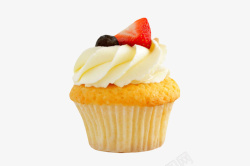 白面水果奶油小蛋糕实物高清图片