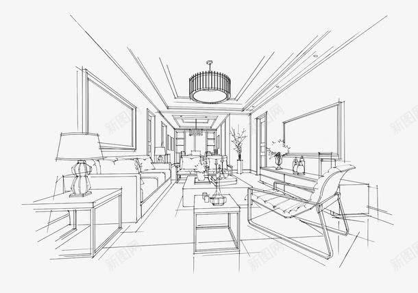 一点透视室内效果图线稿png免抠素材_88icon https://88icon.com 一点透视 写真在线 室内设计 房子透视 效果图 线条 装修模板 透视线条