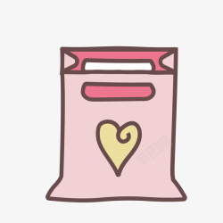 粉红色的可爱包装袋素材