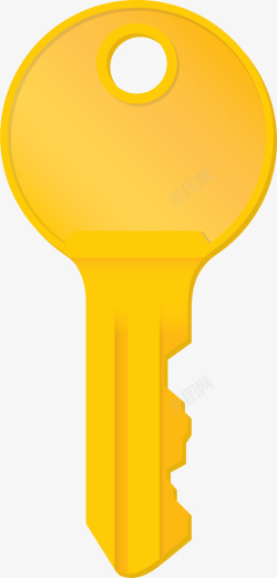 矢量钥匙圆形金色钥匙高清图片