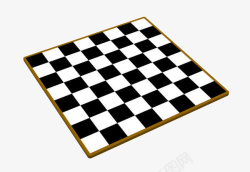 手绘下棋手绘黑白几何棋盘高清图片