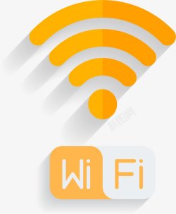 无线网wifi黄色无线网络信号高清图片
