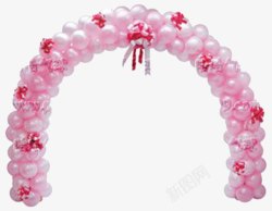 半圆拱门粉色气球拱门高清图片