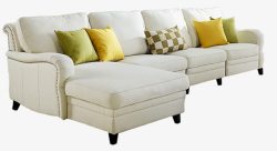 白色现代组合沙发素材