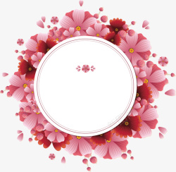 浪漫粉红色婚礼花朵矢量图素材