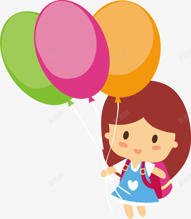 微笑可爱气球女孩png免抠素材_88icon https://88icon.com 上学女孩 卡通女生 可爱孩子 微笑女生 气球女孩 装饰图案