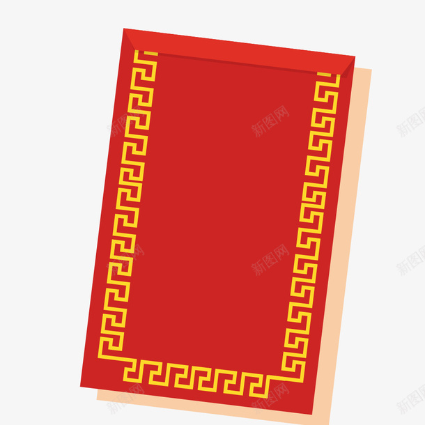 红色的红包png免抠素材_88icon https://88icon.com 中国风 新年 春节 红包 红色 线条 边框 过年