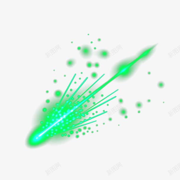 绿色彗星尾巴光png免抠素材_88icon https://88icon.com 光效 光速 发光 尾巴 彗星 科技光速 绿色 速度 速度光