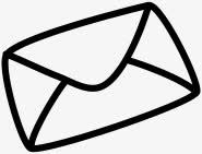 黑色线条信封邮件装饰元素素材