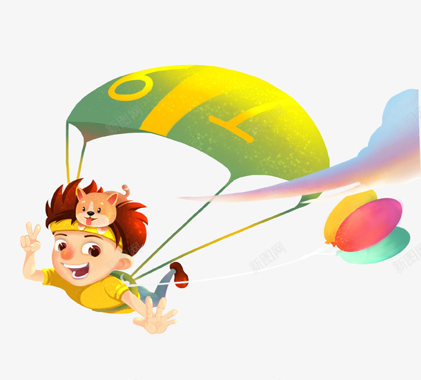 卡通滑翔的男孩插画psd免抠素材_88icon https://88icon.com 云朵 儿童 开心 插画 气球 滑翔 男孩 飞行