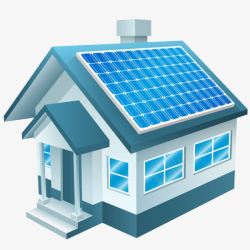 绿色能源太阳能屋子素材