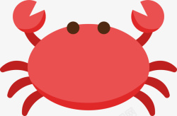 大蟹钳红色水彩螃蟹矢量图高清图片