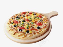 创意pizza一盘披萨高清图片