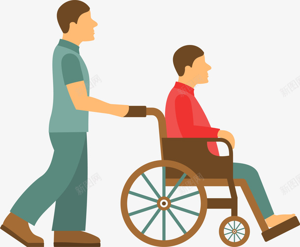 全国助残日帮助残疾人png免抠素材_88icon https://88icon.com 全国助残日 帮助残疾人 推着轮椅 推车 照顾 腿脚不便