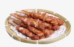 肉和脆骨秘制烤肉串高清图片