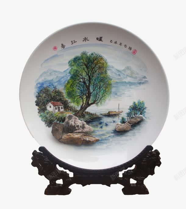 春江水暖石画摆件png免抠素材_88icon https://88icon.com 产品实物 古董 国画 图片 山水画 工艺 工艺品 摄影 摆件 收藏 盘中画 石画