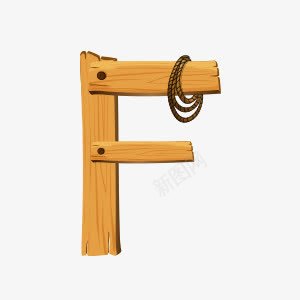 木制字母Fpng免抠素材_88icon https://88icon.com 字母艺术字 字母设计 木制字母 木板元素 材质