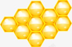 蜂巢结构金灿灿的蜂巢高清图片