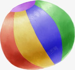 手绘彩色条纹气球素材