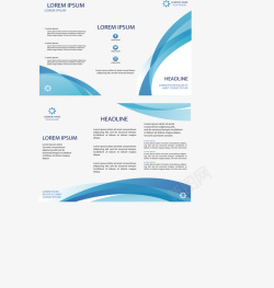 商务广告单页蓝色条纹商务手册矢量图高清图片