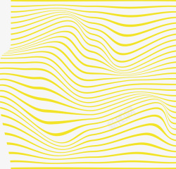 黄色波浪线条矢量图素材
