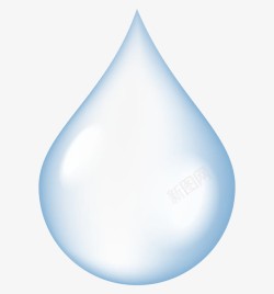 水珠形状透明蓝边卡通水珠滴落形状效果高清图片