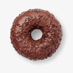 诱人的甜甜圈巧克力甜甜圈实物高清图片
