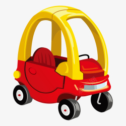 玩具马车创意游乐场儿童玩耍车插画矢量图高清图片