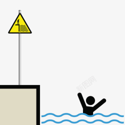 防溺水标语简约教育落水防溺水提示高清图片