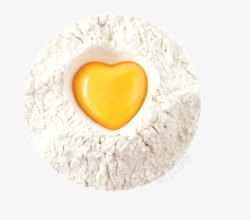 鸡蛋产品实拍创意小麦粉中的鸡蛋高清图片
