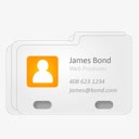 联系詹姆斯债券电子名片项目素材