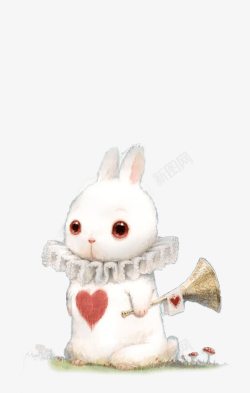 萌萌的小兔子卡通小白兔高清图片