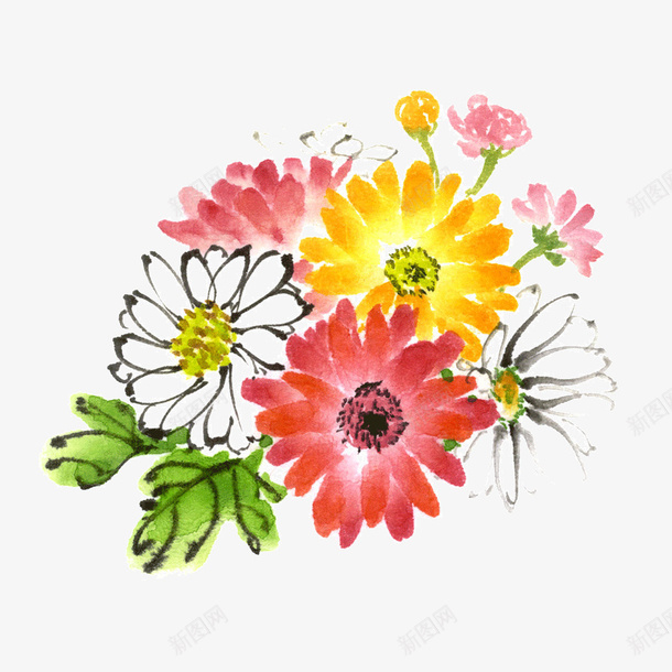 彩绘小雏菊花插画png免抠素材_88icon https://88icon.com 小雏菊 彩色 才会 水墨 节日探望 花卉 花插图 花朵 菊花