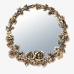 照镜子素材欧式花纹镜子高清图片