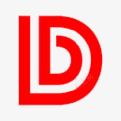 缠绕线条字母D红色线条D字母logo图标高清图片