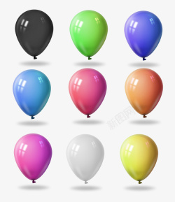 多色多款指甲油五彩缤纷的气球高清图片