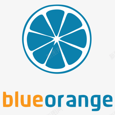 蓝色的蓝色橙子logo矢量图图标图标