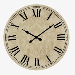 时钟图案手绘罗马数字暗花表盘时钟图高清图片