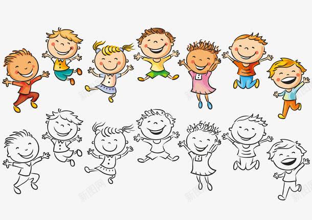 跳跃的小朋友png免抠素材_88icon https://88icon.com 人物漫画 人物绘画 做游戏 创意人物 卡通儿童 卡通儿童绘画设计矢量素材 卡通女孩 卡通男孩 孩子 小朋友 幼儿园 手绘 时尚 绘画 跳跃的儿童