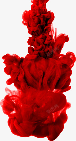 红色云状油漆素材