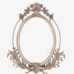 欧式宫廷镜框圆形复古镜框高清图片