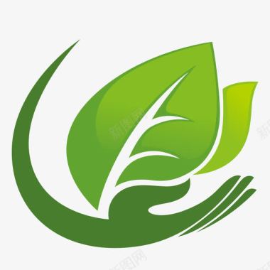 绿色绸带环保logo图标图标