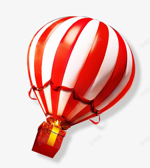 手绘扁平合成红色的热气球png免抠素材_88icon https://88icon.com 合成 扁平 热气球 红色