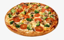 创意pizza香菇披萨高清图片