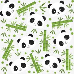熊猫脸绿色竹子与熊猫图标高清图片