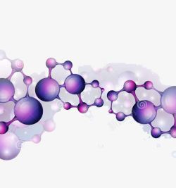紫色水珠分子高清图片