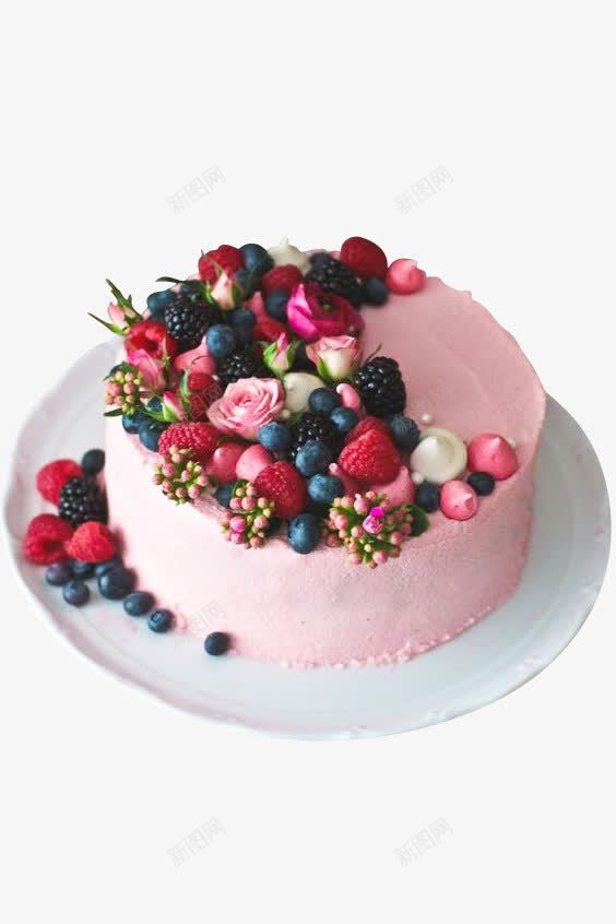 草莓水果蛋糕png免抠素材_88icon https://88icon.com 婚庆 婚礼 桑椹 玫瑰花 甜品 粉色 美食 草莓 蓝莓 蛋糕