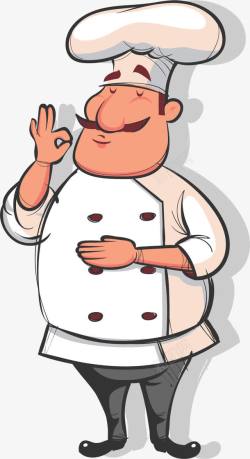 矢量OK手势赞同手势的厨师高清图片